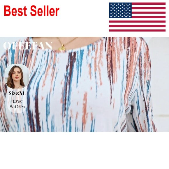 3/4 Sleeve Button Blouse Elegant Chic Casual Work Wear Flowy Fit - Picture 7 of 8